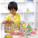 Wooden Rainbow Blocks Stacking Blocks Early Educational Toy for Kids Toddler