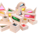 Wooden Rainbow Blocks Stacking Blocks Early Educational Toy for Kids Toddler