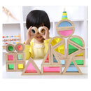Wooden Rainbow Blocks Stacking Blocks Early Educational Toy for Kids Toddler