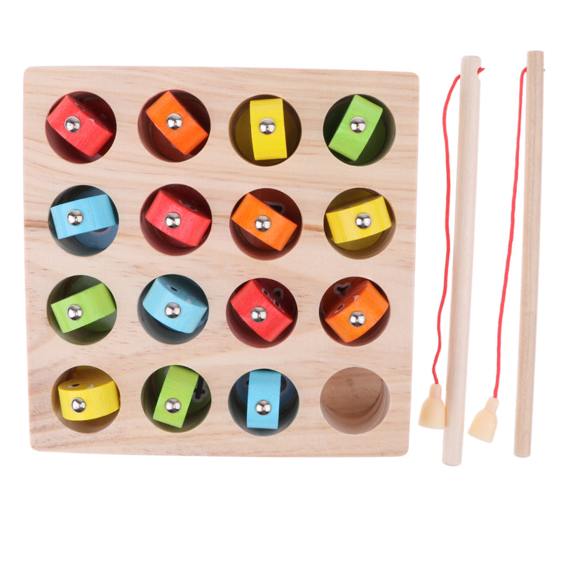 1-15 Numbers Wooden Magnet Digital Fishing Game Creative Cognition Educational Toy Play Fun