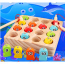 1-15 Numbers Wooden Magnet Digital Fishing Game Creative Cognition Educational Toy Play Fun