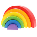 Montessori Wooden Stacking Game Building Blocks Children Educational Toy -Rainbow Color