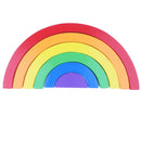 Montessori Wooden Stacking Game Building Blocks Children Educational Toy -Rainbow Color