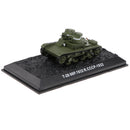 1/72th Soviet 1932 T-26 Double Turreted Tank Army Vehicle Model Playset with Base Collection Toy