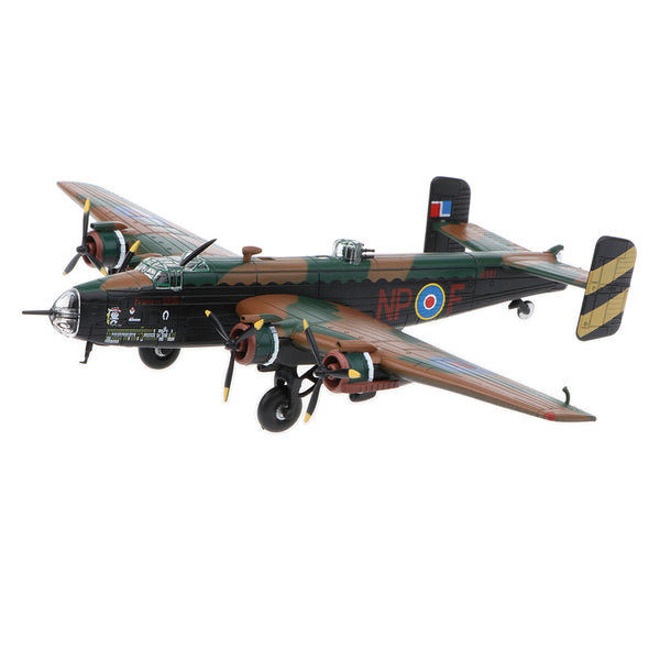 1/144 Alloy Diecast Warplane Model - British Handley Page Halifax B Mk III 1944 Bomber - WWII Airforce Aircraft Plane Model Kids Toy Soldier