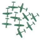 10pcs Army Base Model Plastic Toy Soldiers Army Men Accessories- Aeroplane