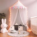 Kids Bed Canopy, Children Hanging Play Tent Mosquito Net for Kids Baby Room Decoration - White, 43''D x 20''H