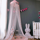 300cm Princess Bed Canopy Mosquito Net for Kids Baby Round Dome Castle Play Tent, Gauze Curtain Netting Hanging House Decoration