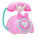 Plastic Electronic Vintage Telephone Landline Kids Pretend Play Early Educational Toy Birthday Gift - Pink