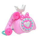 Plastic Electronic Vintage Telephone Landline Kids Pretend Play Early Educational Toy Birthday Gift - Pink