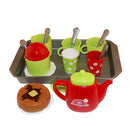 Tea Set Party Pretend Play Kitchen Playset Cups Plate Spoons Kitchen Accessories Gift for Kids Toddler 18pcs/set