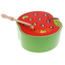 Wooden Magnetic Apple Caterpillar Catching Toy, Kids Baby Early Skill Developmental Toy