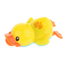 Cute Plastic Wind Up Swimming Yellow Duck Kids Baby Bathing Time Water Toy Early Learning