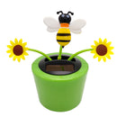 Solar Powered Flower Insect Shaking Doll Flip Flap Toy Home Decor Car Ornament Flowerpot Sunflower and Honeybee