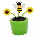 Solar Powered Flower Insect Shaking Doll Flip Flap Toy Home Decor Car Ornament Flowerpot Sunflower and Honeybee