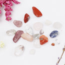 Rock and Mineral Collection Geology Gem Kit in Clear Case, Kids Earth Science Toys - Mixed Minerals
