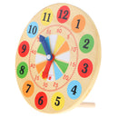 Multi-Color Wooden Time Learning Clock Toy School Learning Supplies for Kids