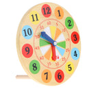 Multi-Color Wooden Time Learning Clock Toy School Learning Supplies for Kids