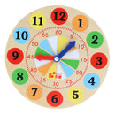 Multi-Color Wooden Time Learning Clock Toy School Learning Supplies for Kids