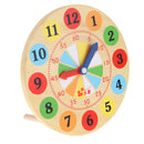 Multi-Color Wooden Time Learning Clock Toy School Learning Supplies for Kids