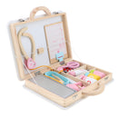 15 Pieces Wooden Doctor Nurse Box Carry Case Children Role Playing Set Kids Educational Toy Play Activity