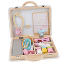 15 Pieces Wooden Doctor Nurse Box Carry Case Children Role Playing Set Kids Educational Toy Play Activity