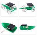 2-in-1 Solar Powered Car & Boat DIY Blocks Electronics Circuits Kits Physical Experiment Kids Educational Toy
