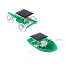 2-in-1 Solar Powered Car & Boat DIY Blocks Electronics Circuits Kits Physical Experiment Kids Educational Toy