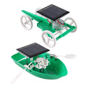 2-in-1 Solar Powered Car & Boat DIY Blocks Electronics Circuits Kits Physical Experiment Kids Educational Toy