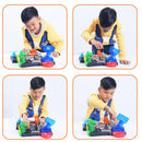 125-in-1 Electronics Blocks Kits - Lab Basic Circuit Learning Optics Acoustic Magnetics Exploration Students Physics Practice