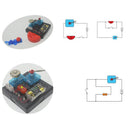 125-in-1 Electronics Blocks Kits - Lab Basic Circuit Learning Optics Acoustic Magnetics Exploration Students Physics Practice