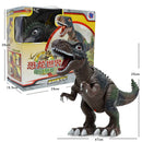 Kids Electric Dinosaur Toy Walking Tyrannosaurus With Light & Sound - Brown Green