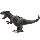 Kids Electric Dinosaur Toy Walking Tyrannosaurus With Light & Sound - Brown Green