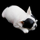 Plastic Realistic Wildlife Jungle Forest Ocean Animals - Sleeping French Bulldog Dog Puppy Action Figure Pet Eduactional Toys Kids Collectibles