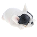 Plastic Realistic Wildlife Jungle Forest Ocean Animals - Sleeping French Bulldog Dog Puppy Action Figure Pet Eduactional Toys Kids Collectibles