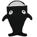 2-4 Years Newborn Infant Baby Cute Shark Sleeping Bag Toddler Wrap Swaddle Dress Up Photography Prop -120CM Black