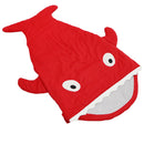 1-2 Years Newborn Infant Baby Cute Shark Sleeping Bag Toddler Wrap Swaddle Dress Up Photography Prop -100CM Red