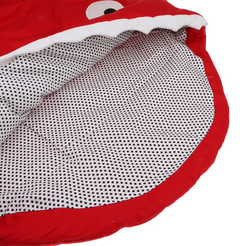 1-2 Years Newborn Infant Baby Cute Shark Sleeping Bag Toddler Wrap Swaddle Dress Up Photography Prop -100CM Red