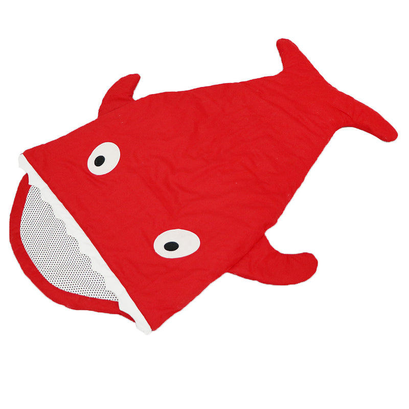 1-2 Years Newborn Infant Baby Cute Shark Sleeping Bag Toddler Wrap Swaddle Dress Up Photography Prop -100CM Red