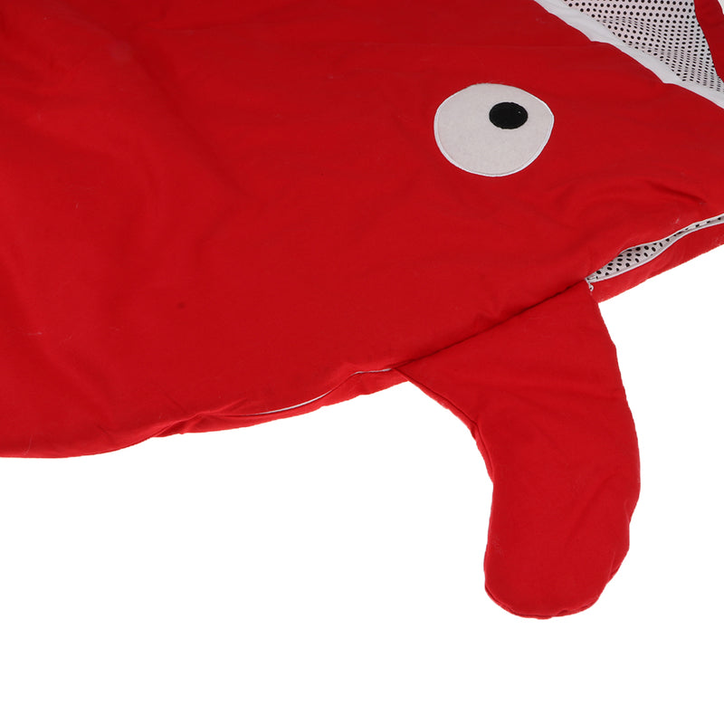 1-2 Years Newborn Infant Baby Cute Shark Sleeping Bag Toddler Wrap Swaddle Dress Up Photography Prop -100CM Red