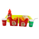 8pcs Kids Preschool Pretend Play Simulation Fast Food Drinks Cuisine Kits Kitchen Food Play Cutting Toy for Boys & Girls