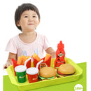 8pcs Kids Preschool Pretend Play Simulation Fast Food Drinks Cuisine Kits Kitchen Food Play Cutting Toy for Boys & Girls