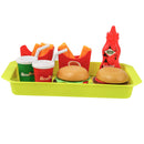 8pcs Kids Preschool Pretend Play Simulation Fast Food Drinks Cuisine Kits Kitchen Food Play Cutting Toy for Boys & Girls