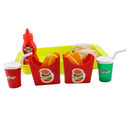 8pcs Kids Preschool Pretend Play Simulation Fast Food Drinks Cuisine Kits Kitchen Food Play Cutting Toy for Boys & Girls
