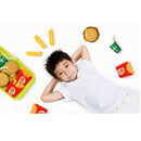 8pcs Kids Preschool Pretend Play Simulation Fast Food Drinks Cuisine Kits Kitchen Food Play Cutting Toy for Boys & Girls