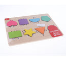 Wooden Geometric Block Board - Color & Shape Puzzle Baby Toddler Sorting & Stacking Game Early Developmental Toy