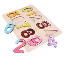 Children Wooden Creative Cartoon Number Blocks Board - 0 - 9 Educational Toy Early Math Teaching Aids