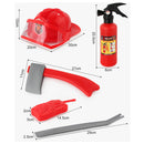 5PCS Pretend Play Fire Chief Role Playing Tool Hat Set Fancy Dress Accessories Kids Toy Educational