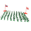 200 Pieces 2cm Realistically Battlefield Plastic Toy Soldier Figures Army Men Model Accessories - Army Green