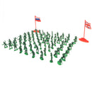 200 Pieces 2cm Realistically Battlefield Plastic Toy Soldier Figures Army Men Model Accessories - Army Green